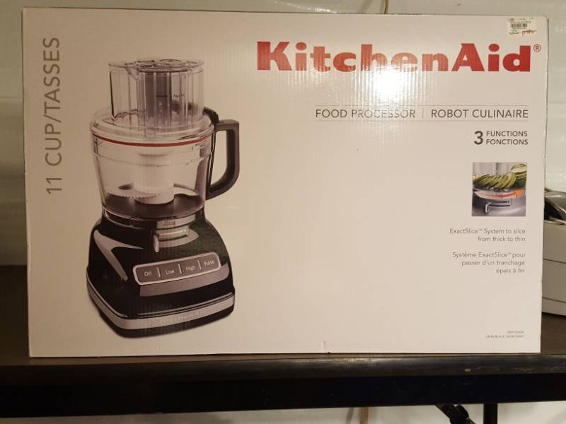 lot 3341 image: KitchenAid KFP1133OB 11-Cup Food Processor with ExactSlice System - Onyx Black