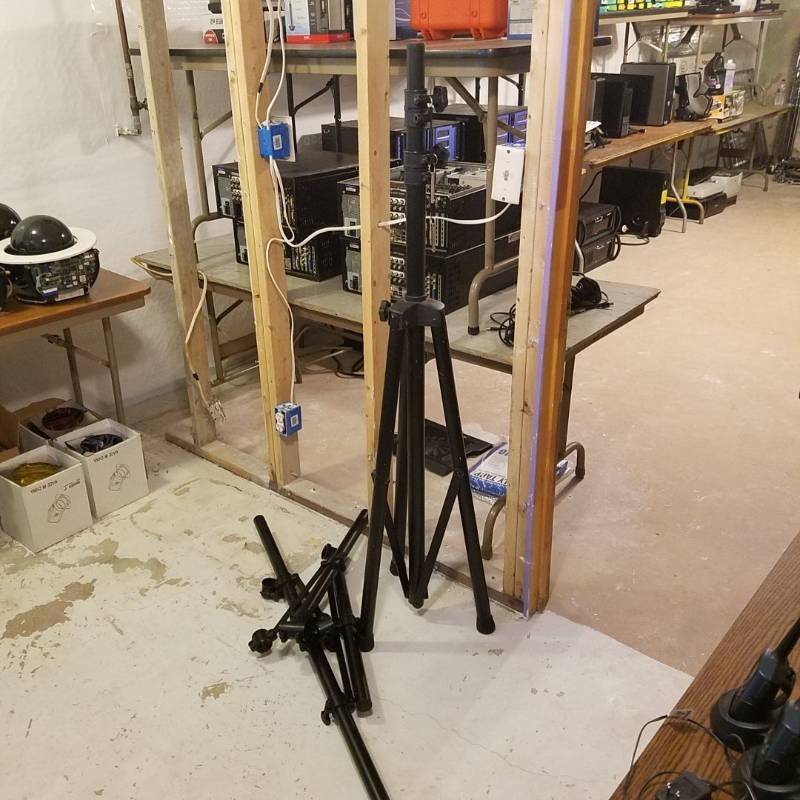 lot 3325 image: tripod speaker stands and parts