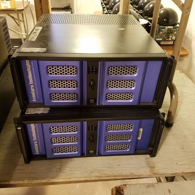 lot 3332 image: Lot of 2 Adventura Technologies DVRs, iCBL-Adapt-16V16A, These DVRs record 16 channels of Video and Audio. Each unit has a Dualcore processor at 2.5GHz with 1 GB DDR2 ram. Hard Drives were removed for security reasons