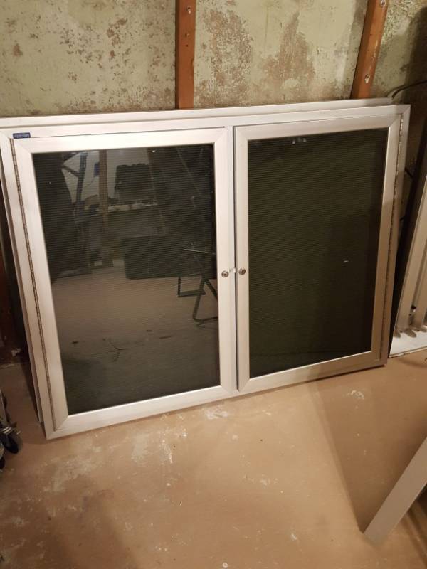 lot 3379 image: aluminum frame bulletin board - no keys - 48 by 36