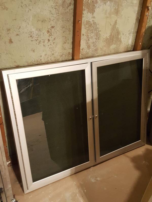 lot 3380 image: aluminum frame bulletin board - no keys - 48 by 36