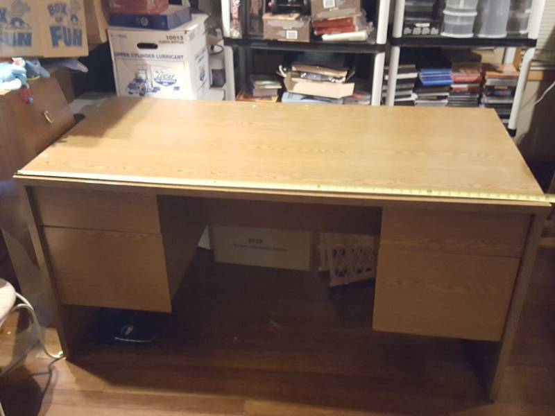 lot 3400 image: office desk with drawers - Herman Miller executive wood desk
