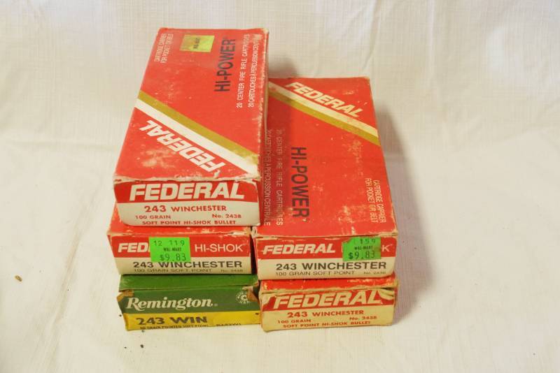 lot 7156 image: Lot of 243 Winchester Ammo