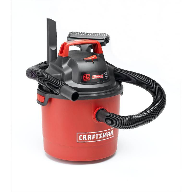 lot 7305 image: Craftsman 2.5gal 2 HP Wall-Mounted WetDry Vac Set