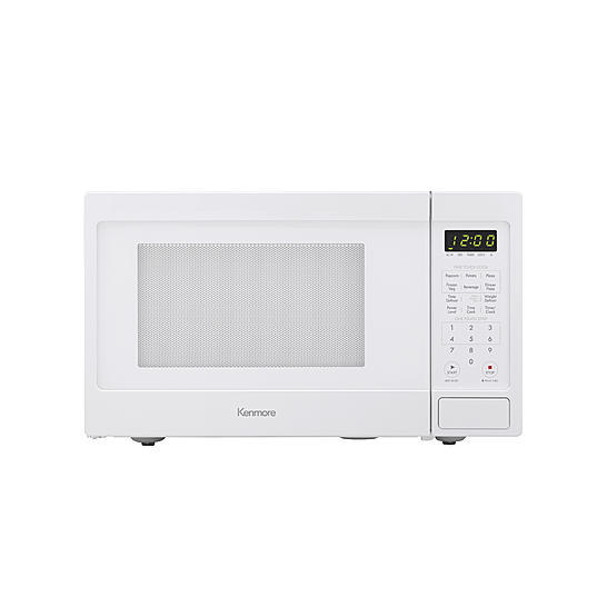lot 7324 image: Kenmore 70912 0.9 cu. ft. Countertop Microwave Oven - White