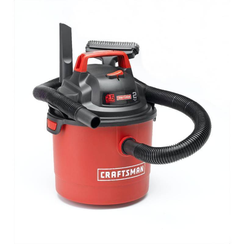 lot 7650 image: Craftsman 2.5gal 2 HP Wall-Mounted WetDry Vac Set