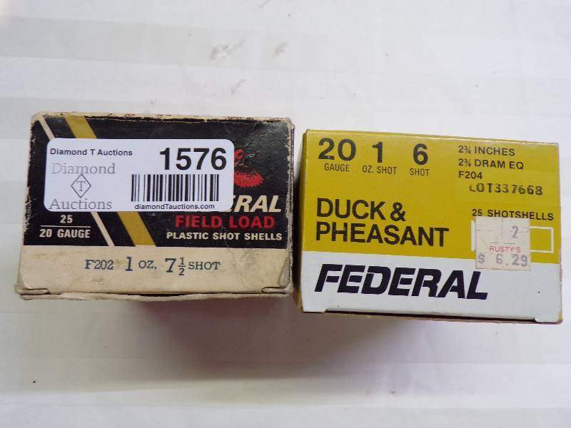 lot 1576 image: Federal 20 GA. Ammo