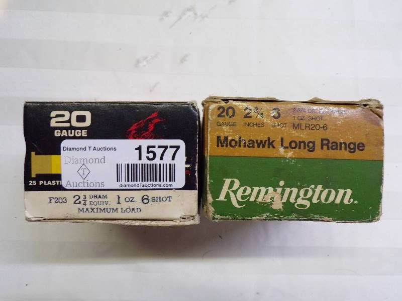 lot 1577 image: FederalRemington 20 GA. Ammo