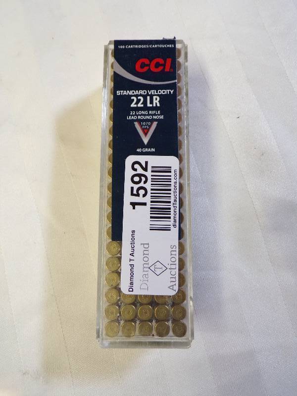 lot 1592 image: 100 Rounds 22 Cal. LR