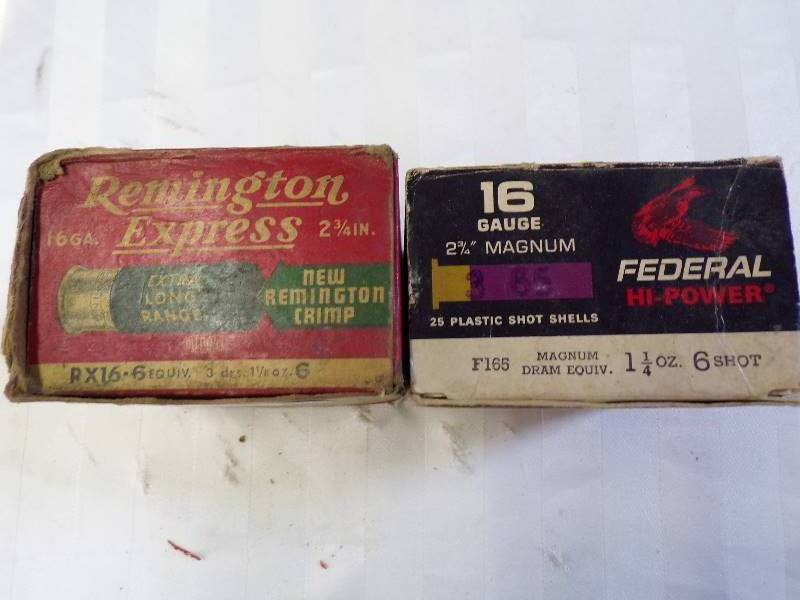lot 1594 image: RemingtonFederal 16 GA. #6 Shot Ammo