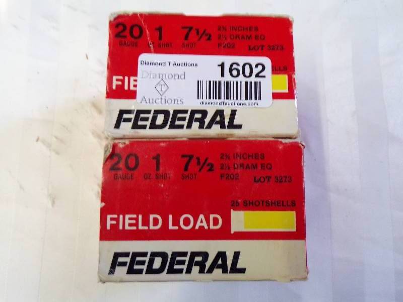 lot 1602 image: 20 GA. 7.5 Shot Ammo