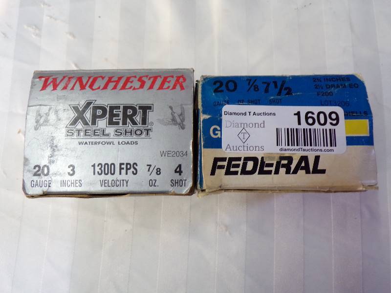 lot 1609 image: WinchesterFederal 20 Ga. Ammo