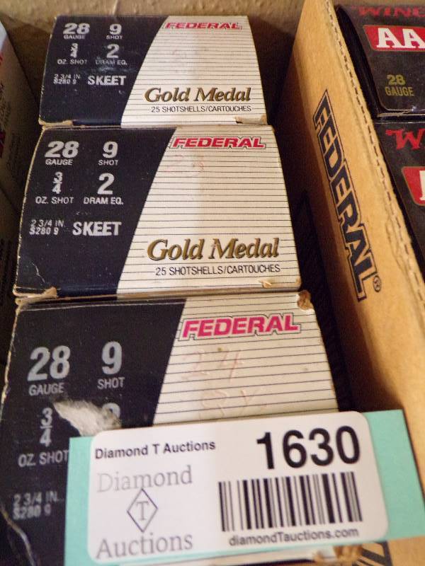 lot 1630 image: 3 Boxes (-3) 28 Ga. Skeet Ammo - NEW