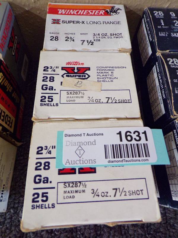 lot 1631 image: 3 Boxes 28 Ga. Ammo - NEW