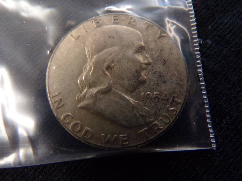 lot 3097 image: 1954 Franklin Half Dollar