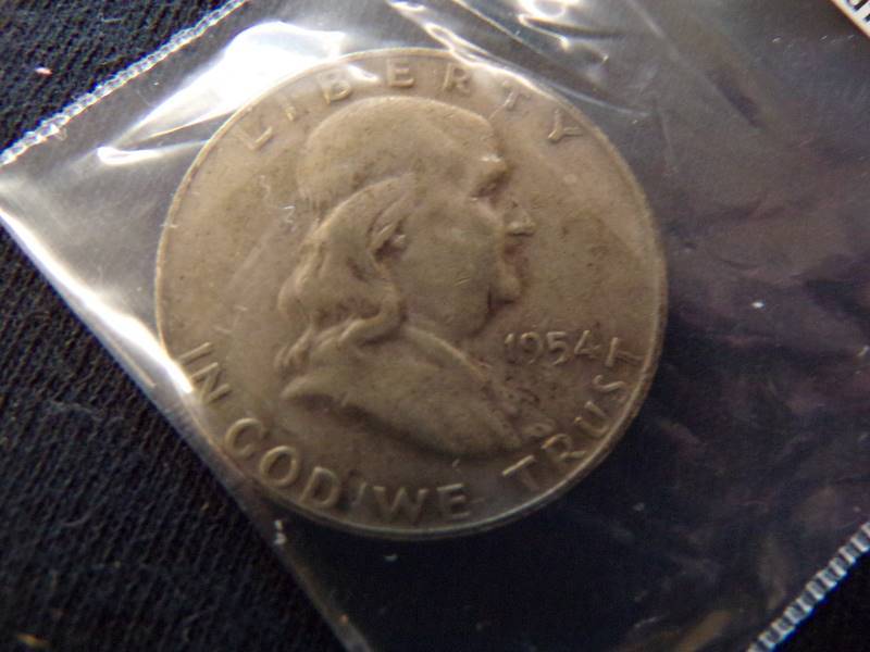 lot 3099 image: 1954 D  Franklin Half Dollar