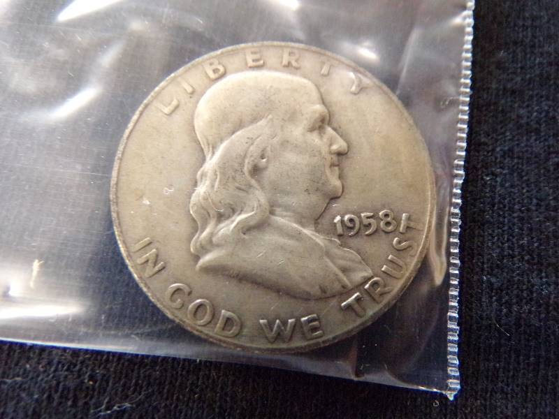 lot 3103 image: 1958 D  Franklin Half Dollar
