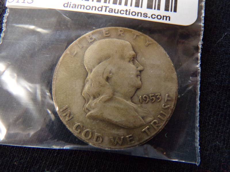 lot 3104 image: 1953 S Franklin Half Dollar