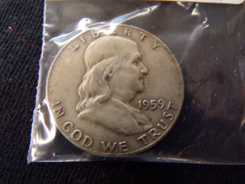 lot 3105 image: 1959 D  Franklin Half Dollar