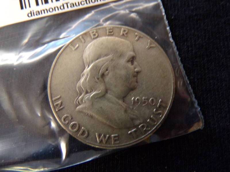 lot 3112 image: 1950 Franklin Half Dollar
