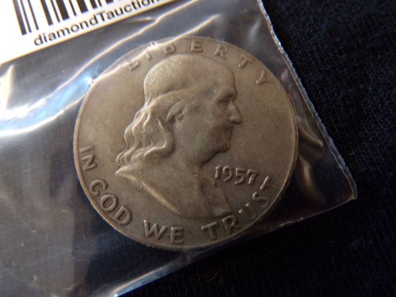 lot 3113 image: 1957 D  Franklin Half Dollar