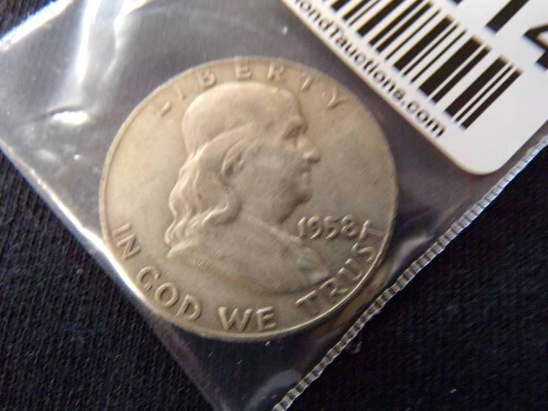 lot 3114 image: 1958 D  Franklin Half Dollar