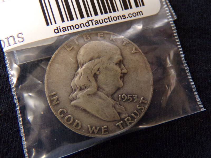 lot 3117 image: 1953 D Franklin Half Dollar