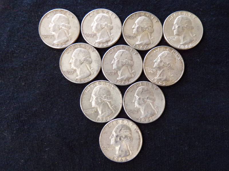 lot 3120 image: 10 - 1960s Quarters
