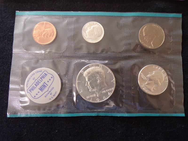 lot 3145 image: 1964 P UNC Mint Set