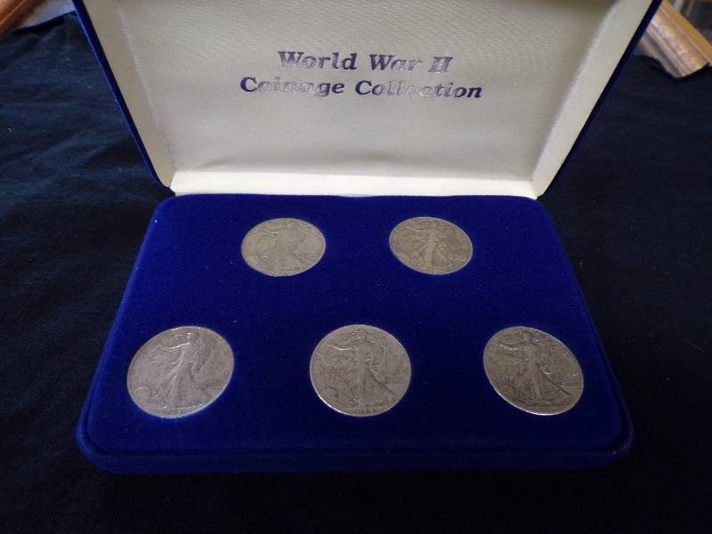 lot 3176 image: World War II Walking Liberty Half Dollar Collection 1941 - 1945