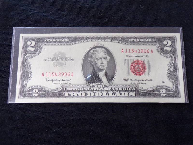 lot 3196 image: 1963 - $2.00 United States Note - Crisp
