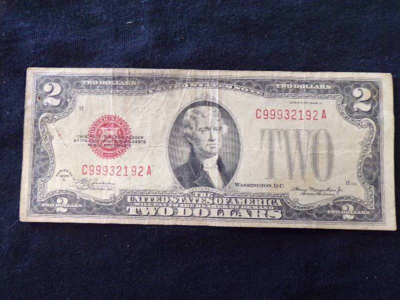 lot 3205 image: 1928 D  $2.00 United States Note wo In God We Trust