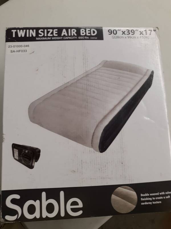 sable double air bed