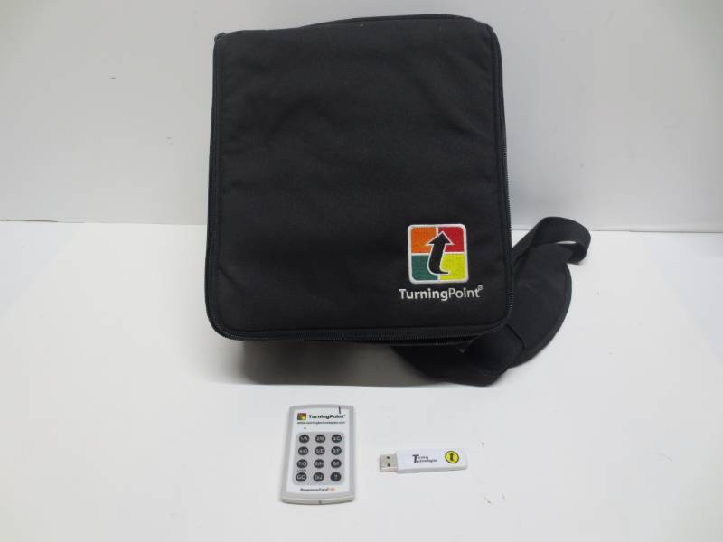 lot 1093 image: Turning technologies turning point response card and reciever set