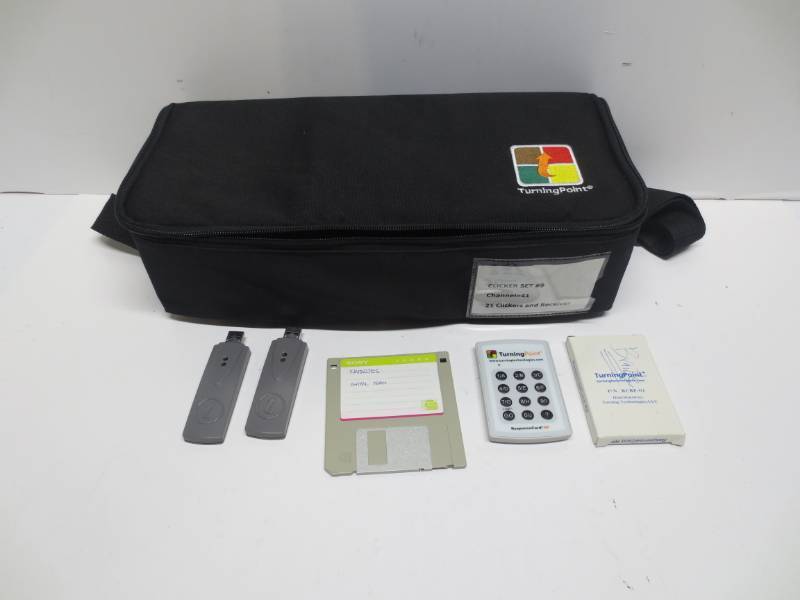 lot 1094 image: Turning technologies turning point response card and reciever set