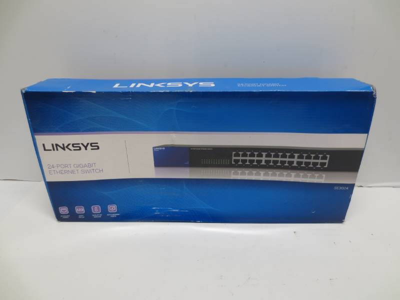 lot 1097 image: Linksys 24-port gigabit ethernet switch