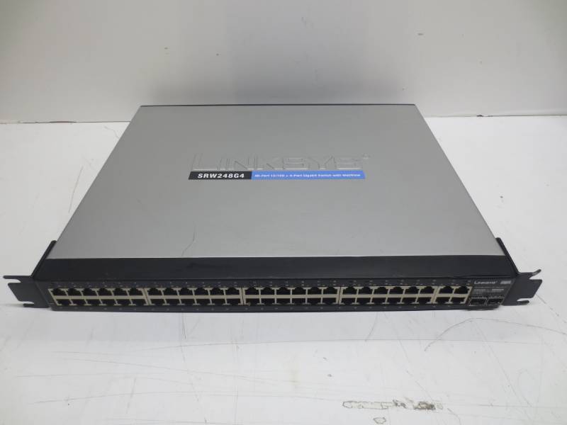 lot 1241 image: Linksys 48 port 10100  4-port gigabit switch with webview