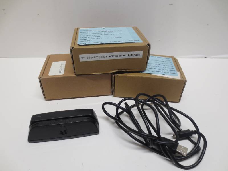 lot 1046 image: lot of 3 magtek mag 21073062 card swipers