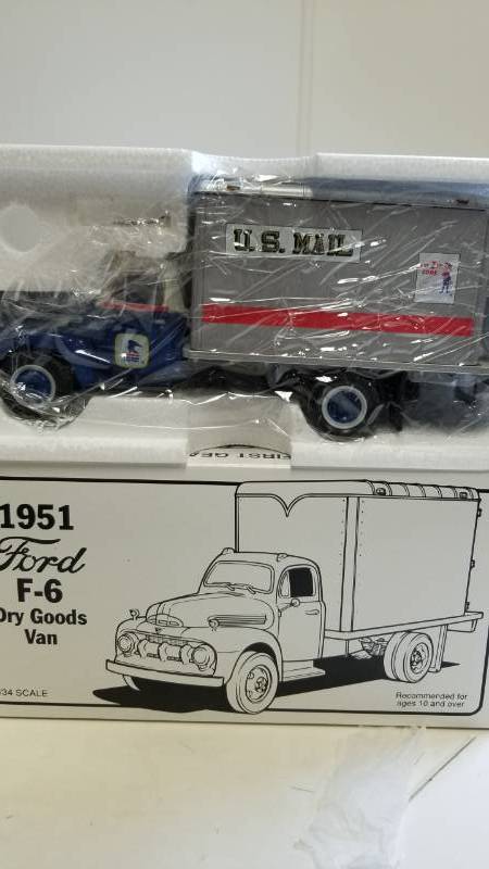 lot 3278 image: First Gear 1951 Ford F-6 Dry Goods Van, 134 scale,  NIB, See Pix