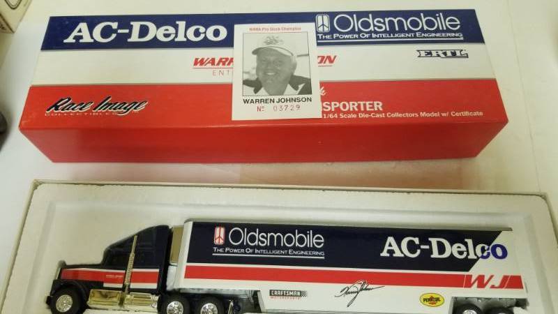 lot 1125 image: AC Delco oldsmobile 164 scale semi NHRA pro stock Warren Johnson