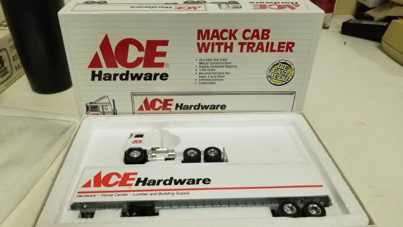 lot 1198 image: Collectible Ertl Ace Hardware Tractor Trailer, 1993, Made In Usa