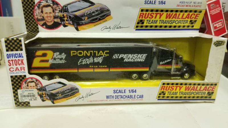 lot 1236 image: Road Champs Rusty Wallace Team Transporter 164 Scale, 1992 In Box