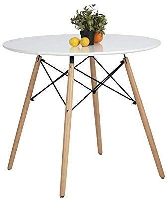 lot 3078 image: coavas white dining table round