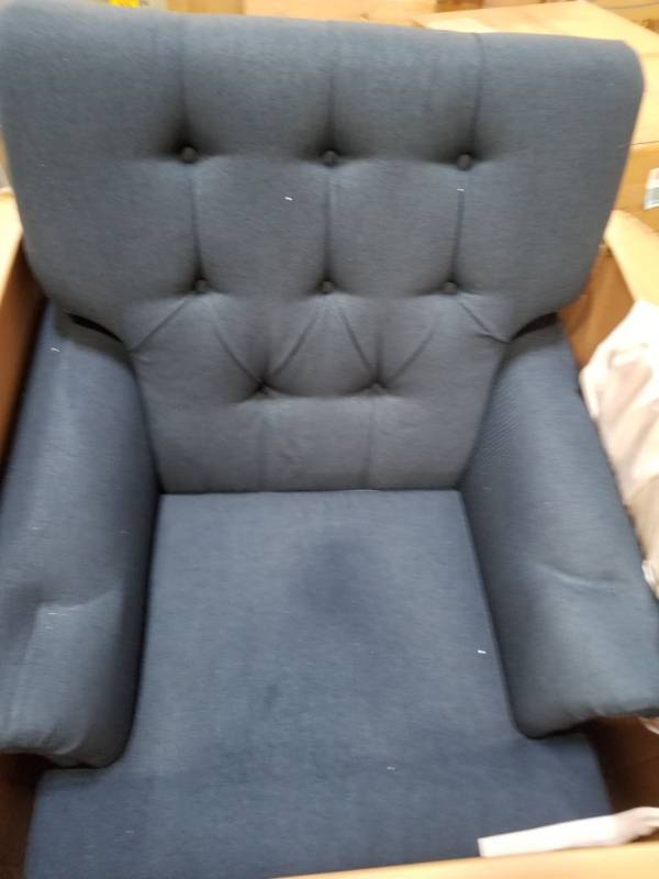 lot 3082 image: Christopher Knight Home 301432 Anthea Arm Chair, Navy Blue