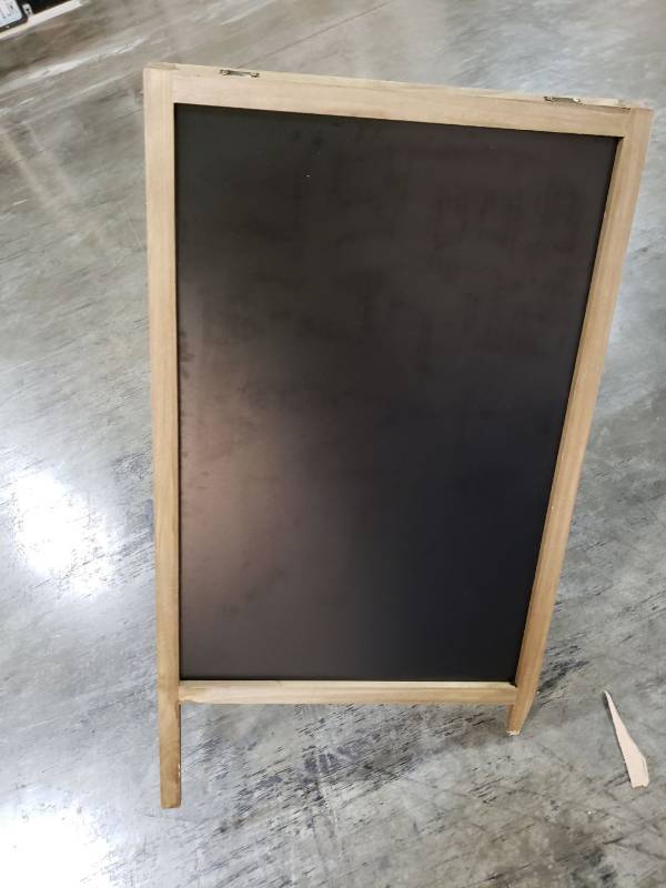 lot 3096 image: RHF Double Sided Chalk Board Sign,Sidewalk Sign,Sandwich Chalkboards,Rustic Freestanding A-Frame Wedding Decoration,Non-Porous Message, Chalkboard Easel,Store Display Sign Blackboard 40