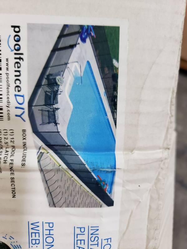 lot 3097 image: Pool Fence DIY by Life Saver Fencing Section Kit, 4 x 12-Feet, Black