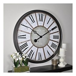 lot 3112 image: FirsTime & Co. 31030 Roman Bronze Wall Clock, 29 , Oil Rubbed