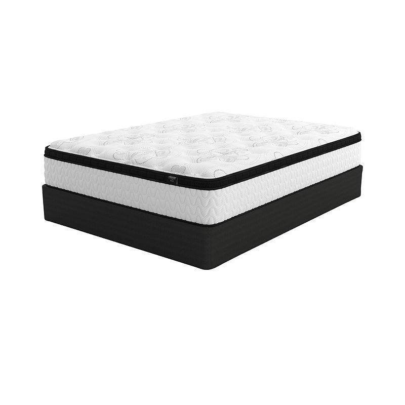 lot 3115 image: Ashley Furniture Signature Design - 12 Inch Chime Express Hybrid Innerspring - Firm Mattress - Bed in a Box - King - White