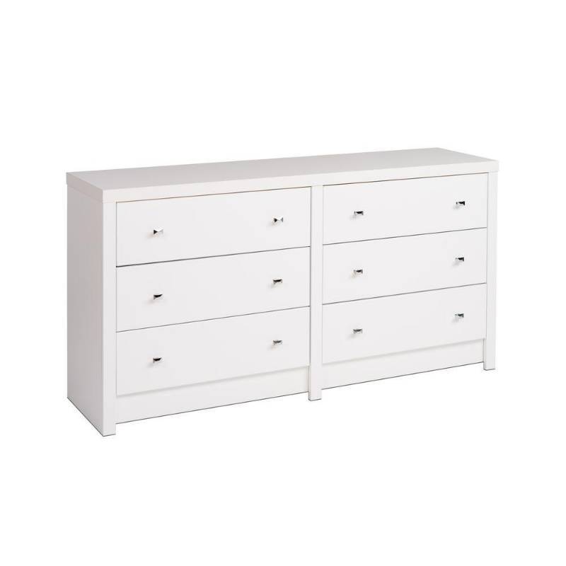 lot 3130 image: Prepac WDBR-0560-1 Calla 6-Drawer Dresser, White