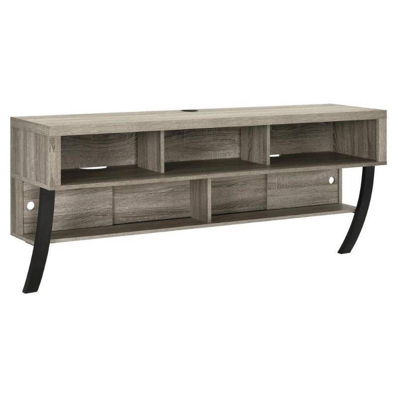lot 3147 image: AltraMount Wall Mounted TV Stand for TVs up to 60 , Sonoma Oak Finish